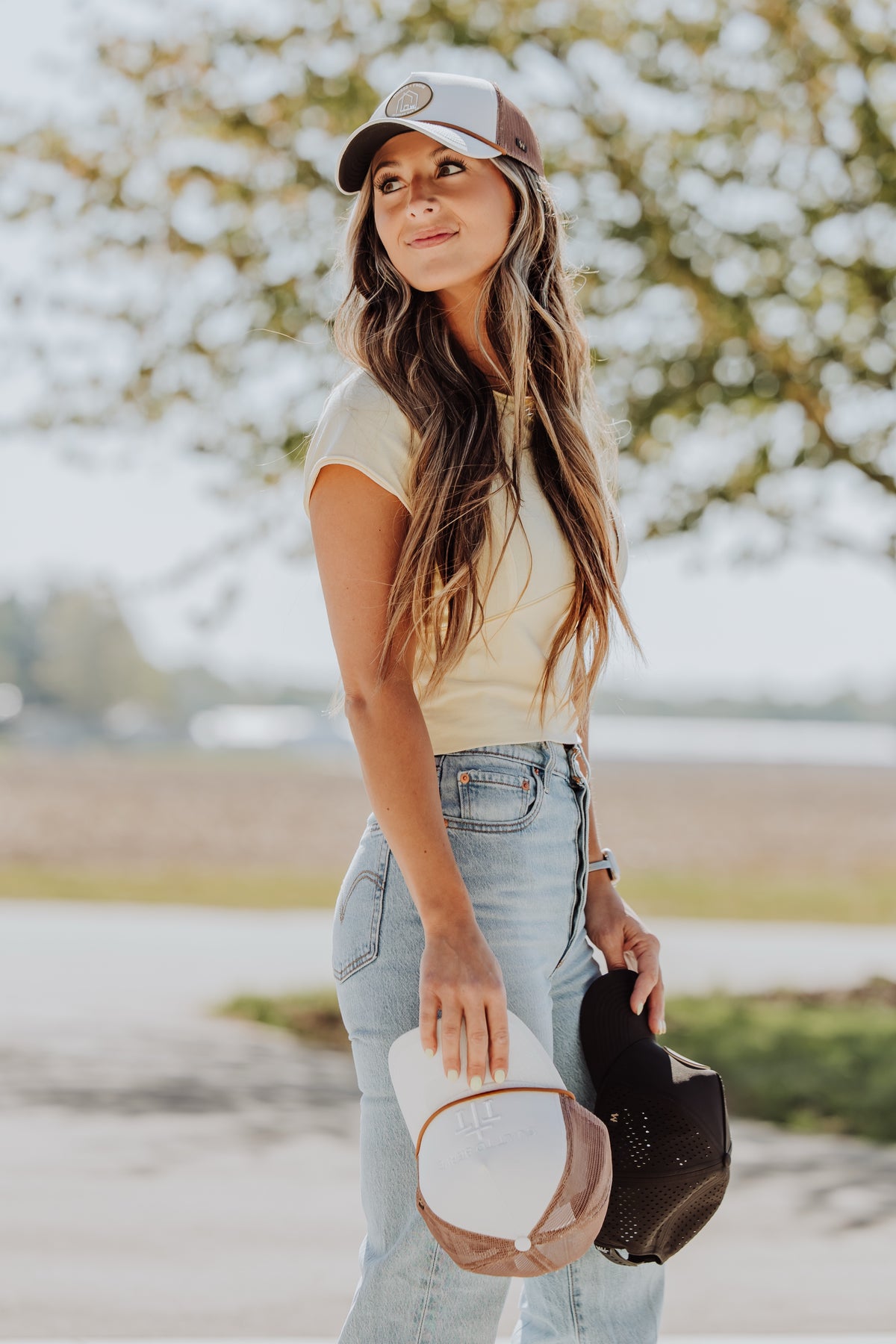T&T x Wildr Signature Patch Hat — Weathered White + Saddle Brown