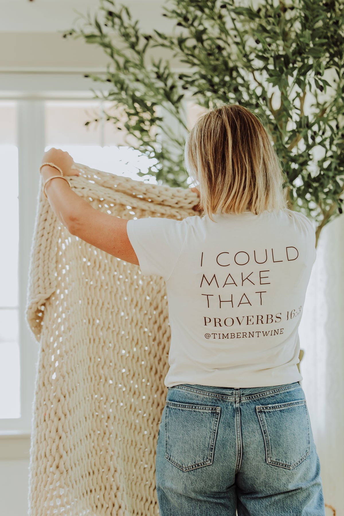 "I Could Make That" Tee in Vintage White