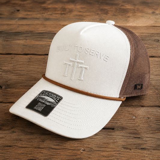 T&T x Wildr Signature Embroidered Hat — Weathered White + Saddle Brown